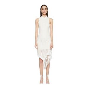JONATHAN SIMKHAI Ivory Chelle Pointelle Dress Size Large